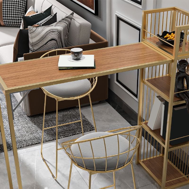 Contemporary Style Rectangle Bar Table Double Pedestal Bar Dining Table for Home Clearhalo 'Bar Furniture' 'Bar Tables' 'bar_tables' 'furn' 'furn_bar_tables' 'Furniture' 'Kitchen & Dining Furniture' 1200x1200_26dac45b-530b-4240-9b6e-44c9fb7da2db