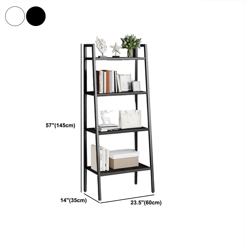 Contemporary Open Bookcase Metal Ladder Bookshelf for Kitchen Clearhalo 'Bookcases' 'furn' 'furn_bookcases' 'Furniture' 'Office Furniture' 1200x1200_26dadfe5-d5b5-4463-a25c-fa6f701ffecf