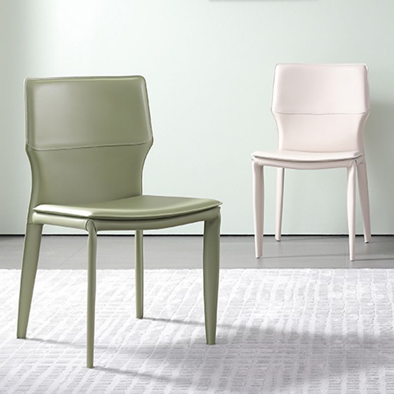 Designer Style Armless Chair Leather Upholstered Indoor Chair for Restaurant Clearhalo 'Dining Chairs' 'Dining Tables & Seating' 'dining_chair' 'furn' 'furn_dining_chair' 'Furniture' 'Kitchen & Dining Furniture' 1200x1200_26dbacf2-4bc7-49fa-bad9-203484dc56b1