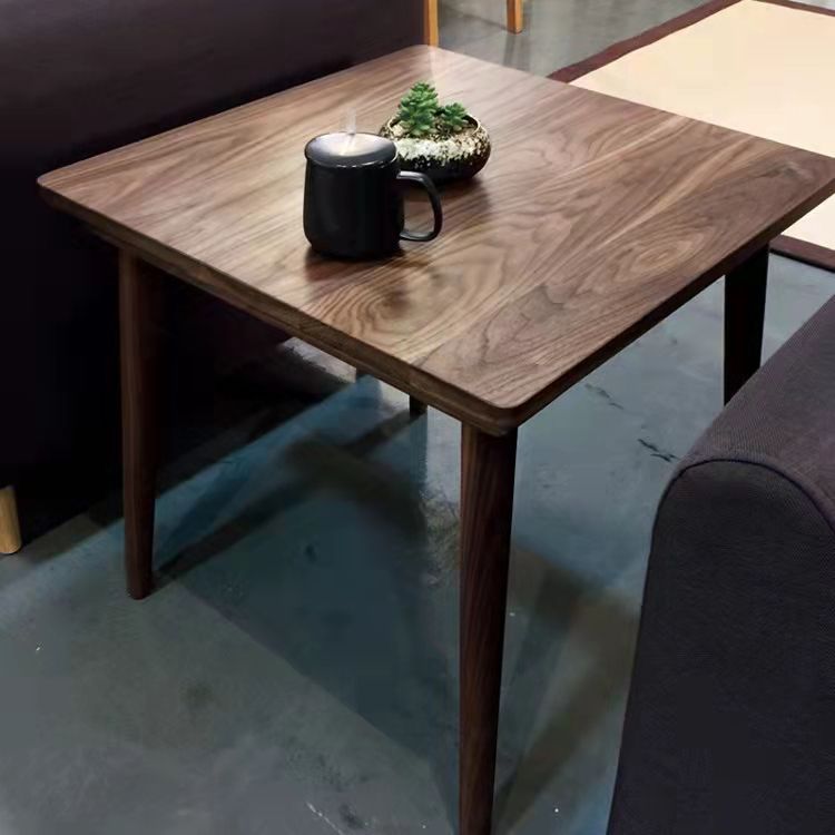 Square 4 Legs Industrial Dining Table Wood Color Fixed Table with Pinewood Solid Wood Clearhalo ' dining_table' 'Dining Tables & Seating' 'Dining Tables' 'furn' 'furn_dining_table' 'Furniture' 'furniture_dining_table' 'Kitchen & Dining Furniture' 'kitchen&dining_furn' 'kitchen' 'kitchen_dining_table' 1200x1200_26df39cf-1eb0-4f1e-884f-c87170f6e7cd