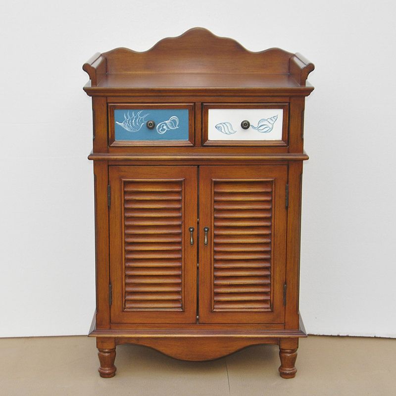 Mid-Century Modern Rectangle Cabinet Standard Side Cabinet with Drawer