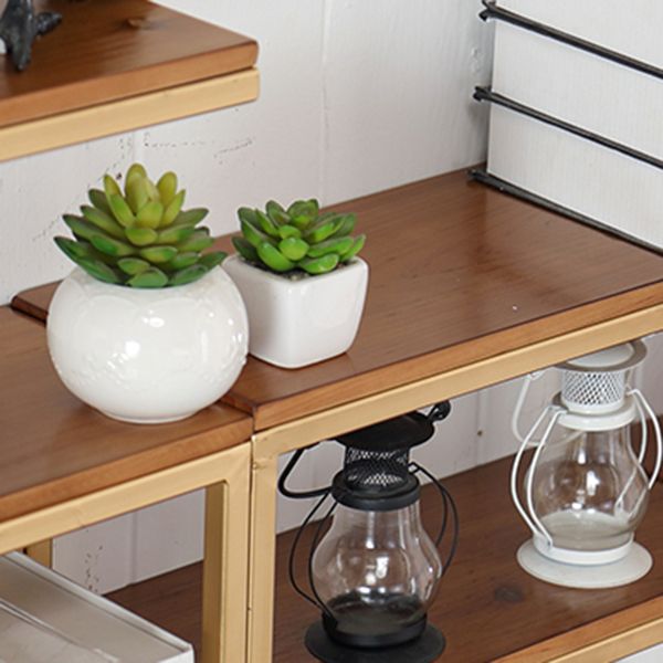 Industrial Floating Shelf Bookcase Metal and Wooden Bookshelf Clearhalo 'Bookcases' 'furn' 'furn_bookcases' 'Furniture' 'Office Furniture' 1200x1200_26e1549c-c1d0-499c-b8d5-bd64f1cd3f5f