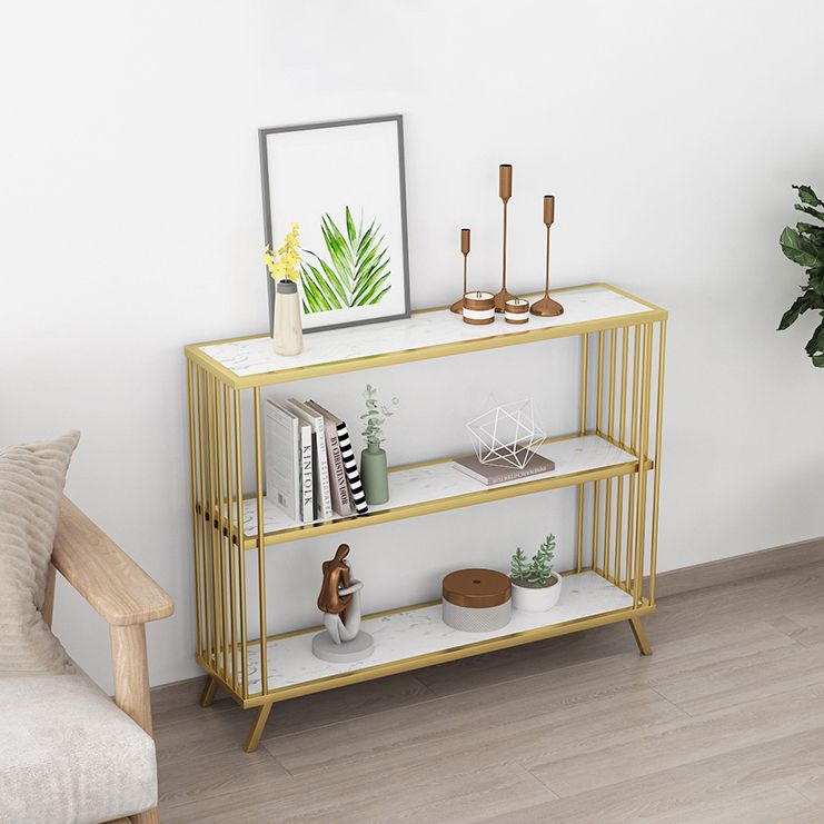 Modern Rectangle Accent Table Antique Finish Console Sofa Table in Marble Clearhalo 'Console Tables' 'console_tables' 'Entry & Mudroom Furniture' 'furn' 'furn_console_tables' 'Furniture' 1200x1200_26e79b24-0b69-4330-9e95-65f1770074f9