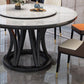 Round Dining Table Modern Dining Table with Wood Pedestal in Black Clearhalo ' dining_table' 'Dining Tables & Seating' 'Dining Tables' 'furn' 'furn_dining_table' 'Furniture' 'furniture_dining_table' 'Kitchen & Dining Furniture' 'kitchen&dining_furn' 'kitchen' 'kitchen_dining_table' 1200x1200_26e8a4d4-8e05-4757-9344-3403f03f4409