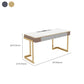 Modern Stone Office Desk Rectangular Shape Task Desk with 2-Drawers in White/Grey Clearhalo 'furn' 'furn_office_desk' 'Furniture' 'Office Desks' 'Office Furniture' 'office_desk' 1200x1200_26e8da76-a866-4b45-abef-d87e95d7088e