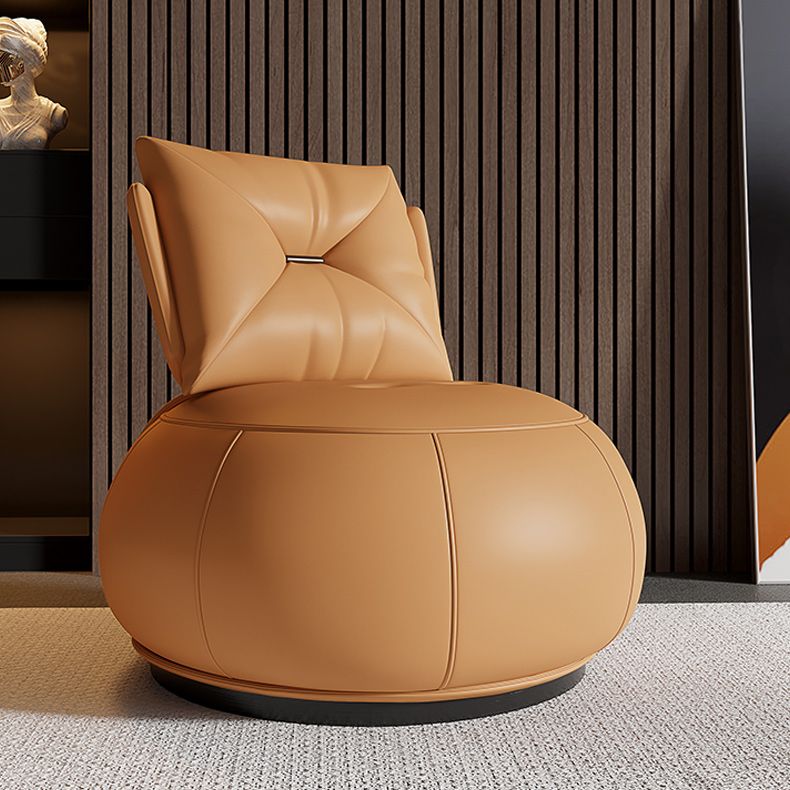 Solid Color Lounge Chair Living Room Round Base Side Fixed Back Chair Clearhalo 'Accent Chairs' 'accent_chairs' 'Chairs & Seating' 'furn' 'furn_accent_chairs' 'Furniture' 'Living Room Furniture' 1200x1200_26e9755a-e342-40b0-a605-41a9c220ea33