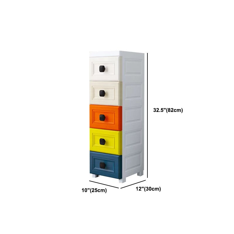 Moderner Stil nicht hangender Armoire Plastik Hausaufbewahrungsschrank mit Schubladen