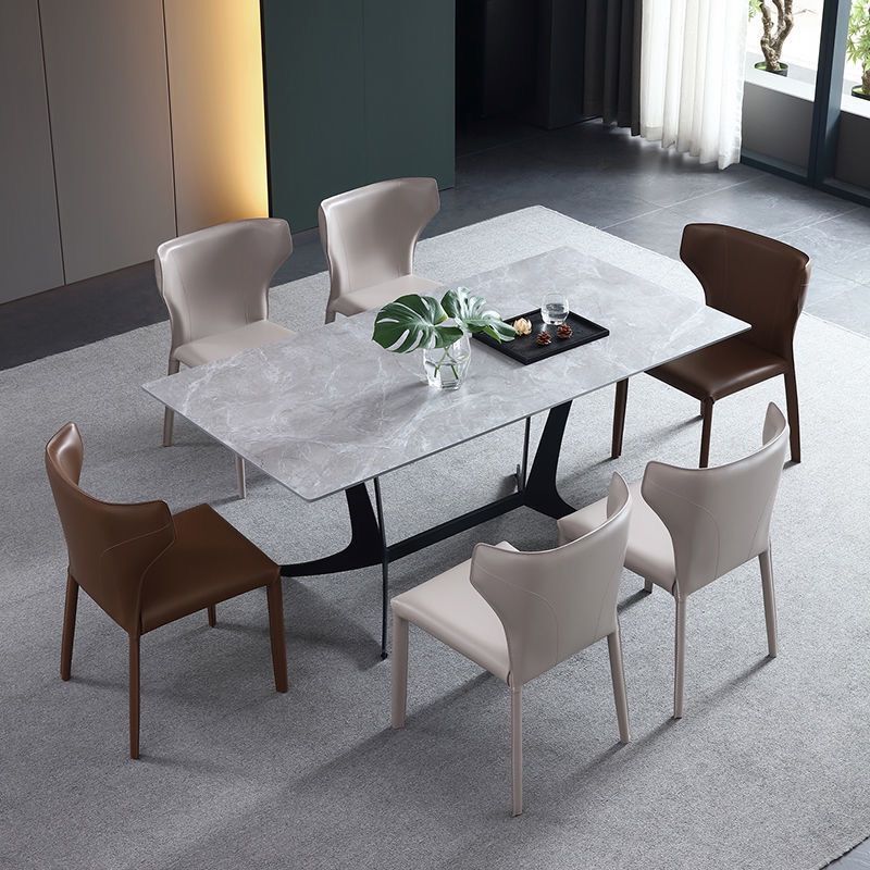 Contemporary Kitchen Leather Dining Chair Wingback Parsons Chair Clearhalo 'Dining Chairs' 'Dining Tables & Seating' 'dining_chair' 'furn' 'furn_dining_chair' 'Furniture' 'furniture_dining_chair' 'Kitchen & Dining Furniture' 1200x1200_26ed3a74-96dc-4dd4-b950-b5c73957ce22