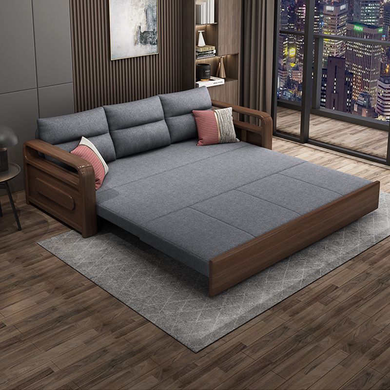 Cuscinetto con telaio futon a futon in legno massimo contemporaneo