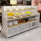 Modern 2 Cabinets Buffet Table Metal and Wood Credenza for Dining Room Clearhalo 'buffet_sideboard' 'Buffets & Sideboards' 'furn' 'furn_buffet_sideboard' 'Furniture' 'furniture_buffet_sideboard' 'Kitchen & Dining Furniture' 1200x1200_26f00b05-f626-47ad-8bde-a232d4422c79
