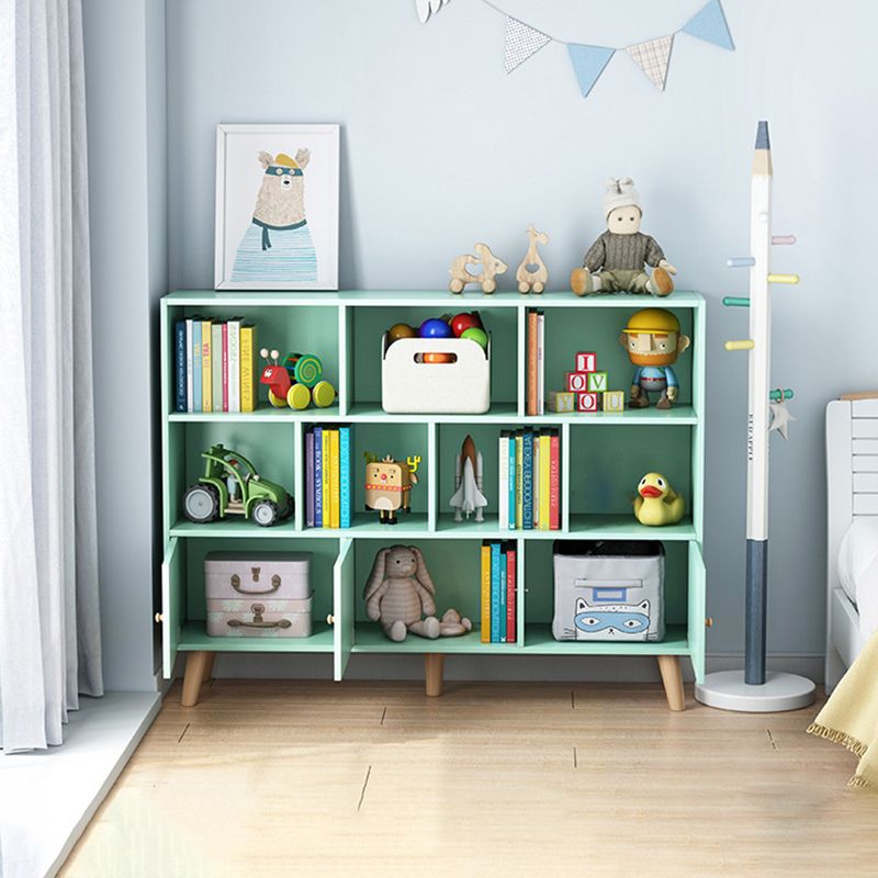 Estantería estándar escandinava estantería de madera de ingeniería con gabinetes