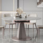 Luxury Sintered Stone Top Table Extendable Round Table with Pedestal Base