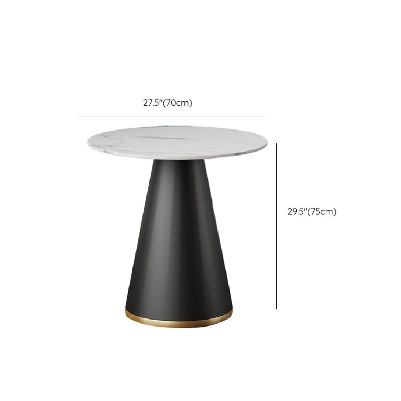 Modern Round Dining Table for Kitchen White Table with Metal Base Clearhalo 'Dining Tables & Seating' 'Dining Tables' 'dining_table' 'furn' 'furn_dining_table' 'Furniture' 'Kitchen & Dining Furniture' 1200x1200_26f2ddfd-13ed-4983-822e-ca8b8af74a8a