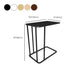 C Shape Base Side Table Luxurious Pedestal End Table with Metal Base