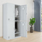 Modern Style Wardrobe Gray Colour Metal Wardrobe Closet with Locks Clearhalo 'Armoires & Wardrobes' 'armoires_wardrobes' 'Bedroom Furniture' 'furn' 'furn_armoires_wardrobes' 'Furniture' 1200x1200_26f4aa21-f23c-4aa2-b3e3-cca0b48cd0e1