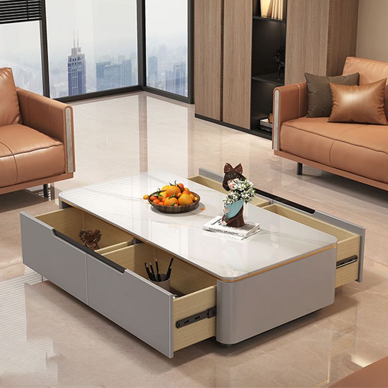 Block Slate Coffee Cocktail Table with 4 Storage Drawers Rectangle Clearhalo 'Coffee & Accent Tables' 'Coffee Tables' 'coffee_tables' 'furn' 'furn_coffee_tables' 'Furniture' 'Living Room Furniture' 1200x1200_26f6af96-d27a-4014-b384-d6a3ddb30544