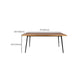 Contemporary Style Wood Office Desk Irregular Task Desk with 4 Legs for Home