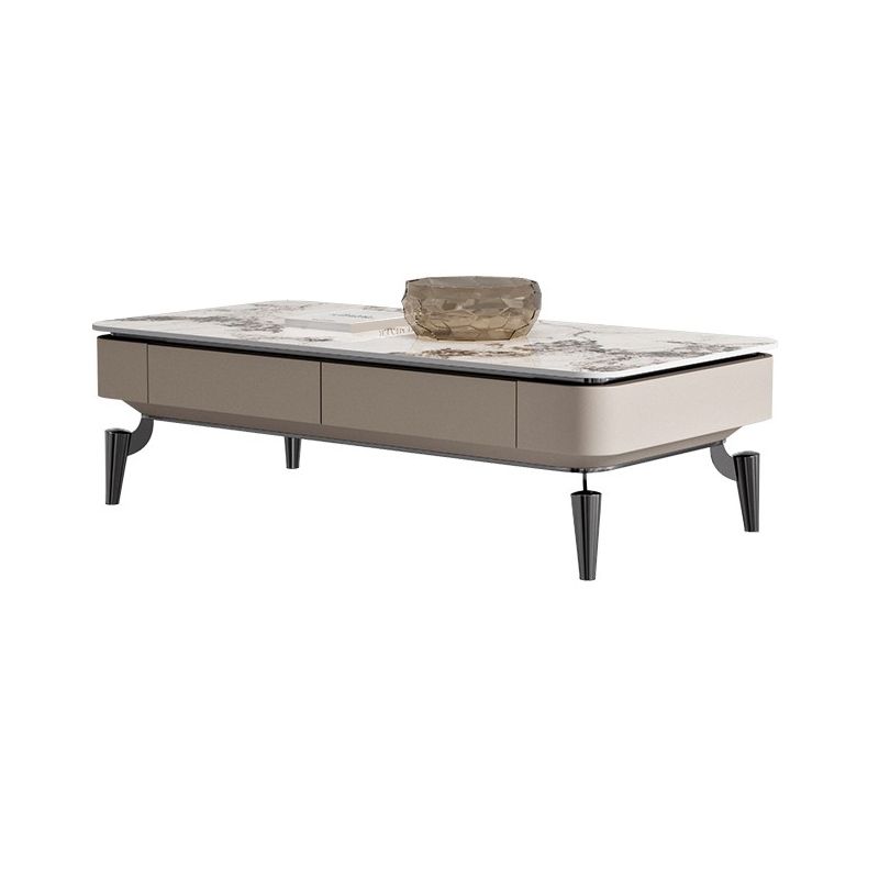 4 Legs Cocktail Table Modern Rectangle Single Coffee Table with 4 Drawers Clearhalo 'Coffee & Accent Tables' 'Coffee Tables' 'coffee_tables' 'furn' 'furn_coffee_tables' 'Furniture' 'Living Room Furniture' 1200x1200_26f80217-03b9-4686-952a-f857bdb5452a