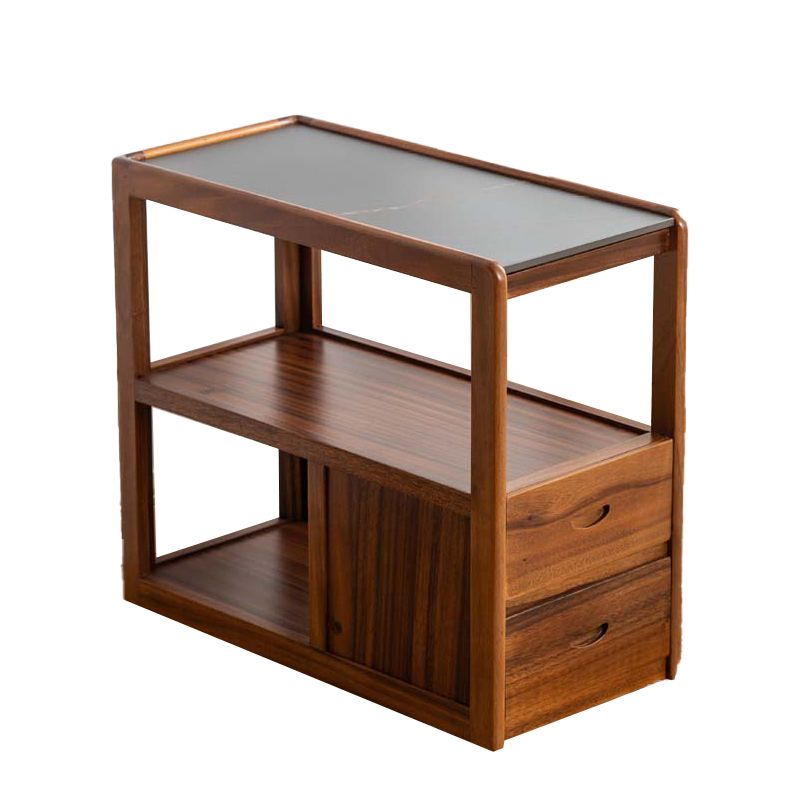 Modernistic Sofa Side Accent Table Solid Wood Block Rectangular with Storage Clearhalo 'Coffee & Accent Tables' 'End & Side Tables' 'end_side_tables' 'furn' 'furn_end_side_tables' 'Furniture' 'Living Room Furniture' 1200x1200_26f91772-2429-4296-a78e-78714aaf2067