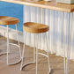 Mesa de bar con base metálica de madera rectangular, mesa de Bar de estilo moderno, para el hogar