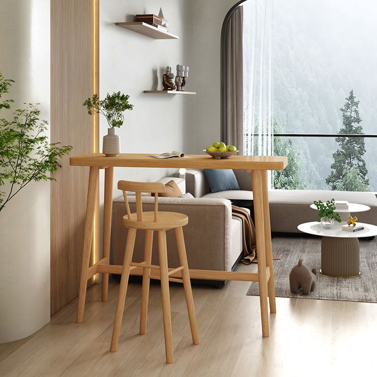 Rechthoekstaaf Tafel Hedendaagse massief houten staaftafel met schroefbasis