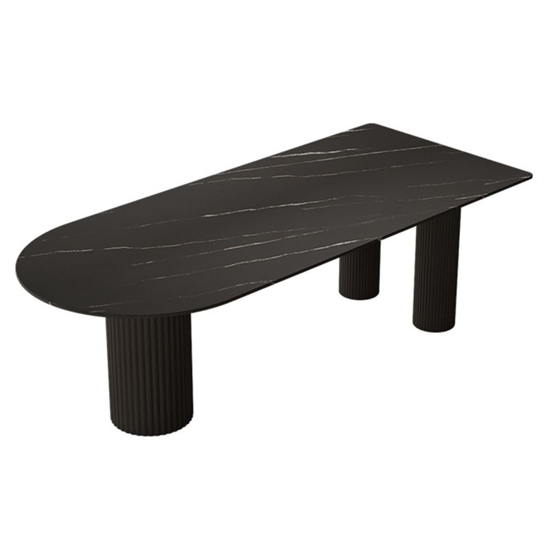 Freeform Sintered Stone Dining Table Modern Furniture with Tripod Base