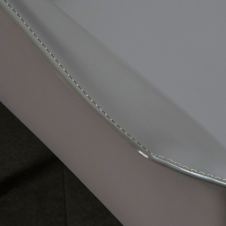 Designer stijl vaste achterstoel thuisarm matte afwerking lederen eetkamerstoel