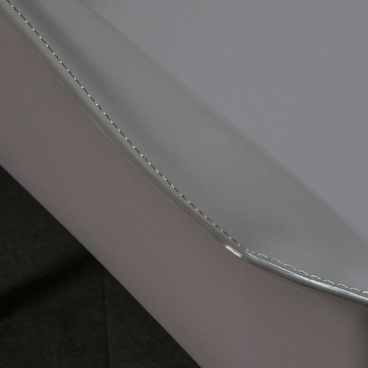 Designer Style Solid Back Chair Home Arm Matte Finish Leather Dining Chair