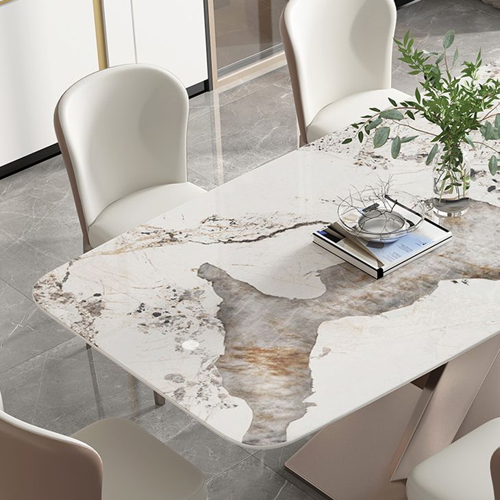 Rectangle Traditional Luxury Dining Table Grey Sintered Stone Table with Pedestal Base Clearhalo ' dining_table' 'Dining Tables & Seating' 'Dining Tables' 'furn' 'furn_dining_table' 'Furniture' 'furniture_dining_table' 'Kitchen & Dining Furniture' 'kitchen&dining_furn' 'kitchen' 'kitchen_dining_table' 1200x1200_26fbd85c-d37a-4007-9bee-4dfa22d03810