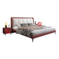 Letto di pino in legno standard in pelle vera scandinava