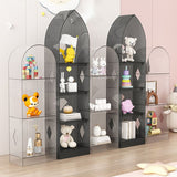 Glam Bookcase Standard Acrylic Closed Back Bookshelf in Burnish