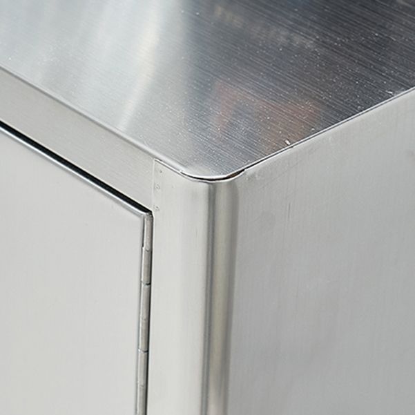 Stainless Steel Kitchen Sideboard Cabinet Modern Server Cabinet with Storage Clearhalo 'buffet_sideboard' 'Buffets & Sideboards' 'furn' 'furn_buffet_sideboard' 'Furniture' 'furniture_buffet_sideboard' 'Kitchen & Dining Furniture' 1200x1200_26fcd49b-3a82-452b-9151-767631c78414