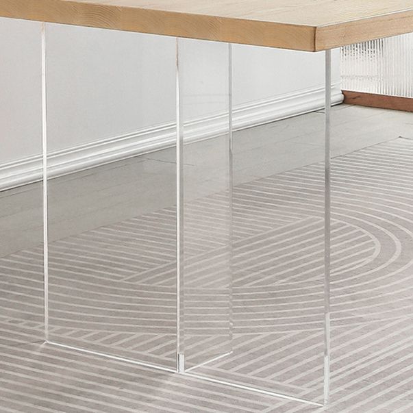 Pièces de 1/2 pièces modernes Ensemble de restauration Rectangle Table de salle à manger en bois massif avec chaises