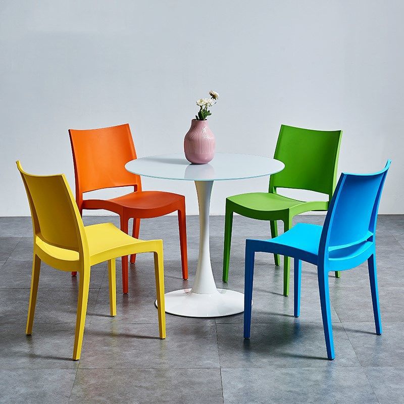 Eetkamer binnenstoel plastic armloos dineren accentstoel