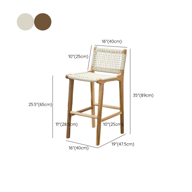 Solid Wood Counter Bar Stool Armless Counter Height Stools with Footrest Clearhalo 'Bar Furniture' 'Bar Stools' 'bar_stools' 'furn' 'furn_bar_stools' 'Furniture' 'Kitchen & Dining Furniture' 1200x1200_27019425-2911-4c20-9641-c21fbc26fc6e