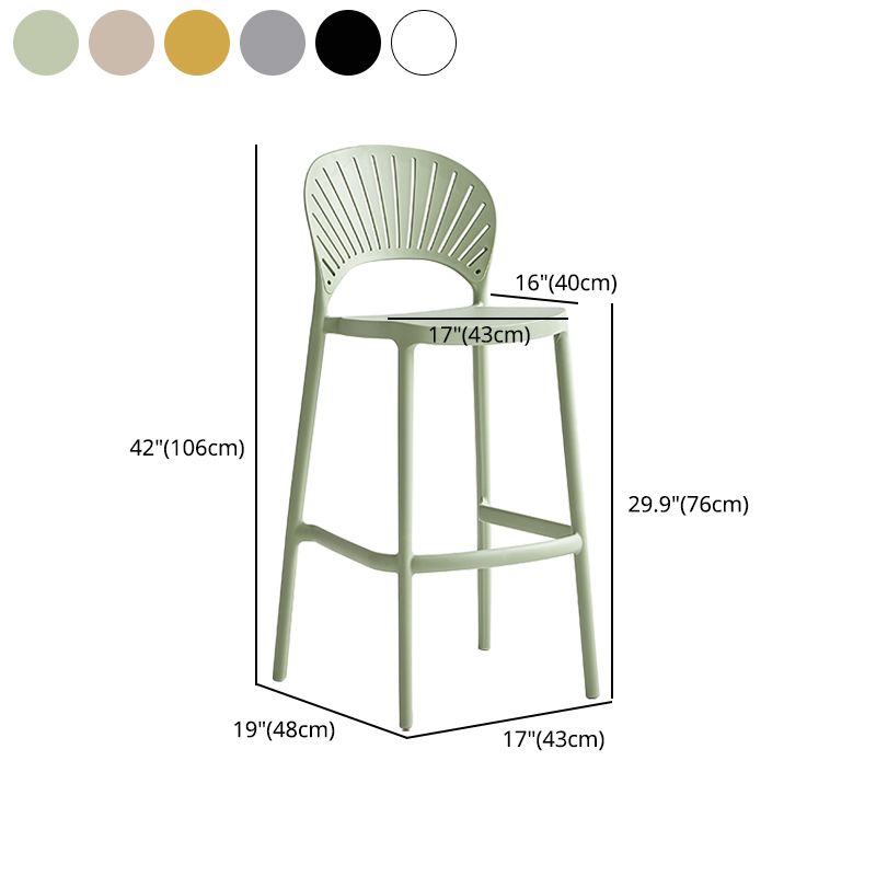 Nordic Plastic Stackable Counter Stools Macron Colorful Indoor Bar Stool with Plastic Seat Clearhalo 'Bar Furniture' 'Bar Stools' 'bar_stools' 'furn' 'furn_bar_stools' 'furniture_bar_stools' 'Kitchen & Dining Furniture' 'kitchen&dining_furn' 'kitchen' 'kitchen_furn' Furniture' 1200x1200_27045ea5-f8e8-44ae-a6ce-a3733e62d9a0