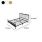 Glam Iron Slat Bed with Metal Legs and Rectangular Spindle Headboard
