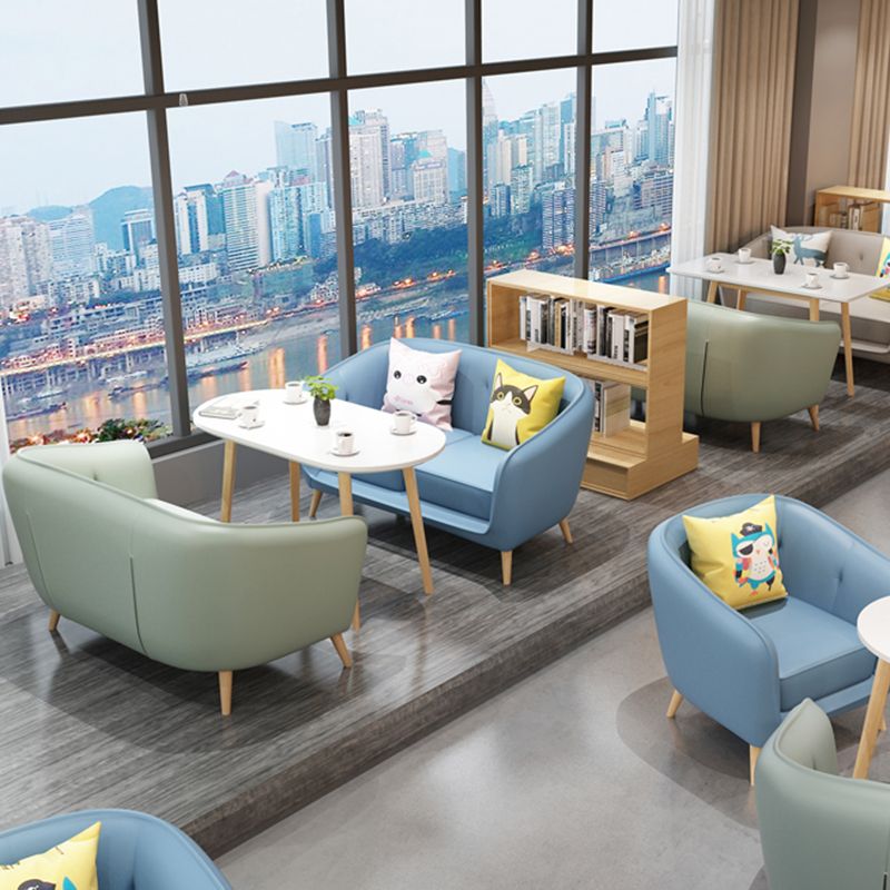 28.74"H Faux Leather Solid Color with Slope Arm for Bedroom Apartment Clearhalo 'furn' 'furn_sofas' 'Furniture' 'furniture_sofas' 'kitchen' 'kitchen_sofas' 'Living Room Furniture' 'Sofa' 'sofas' 1200x1200_2705d5e6-0e35-40e9-8211-f5b343ccc24d