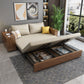 31" Wide Contemporary Sleeper Sofa Futon Leather Storage Sleeper Sofa