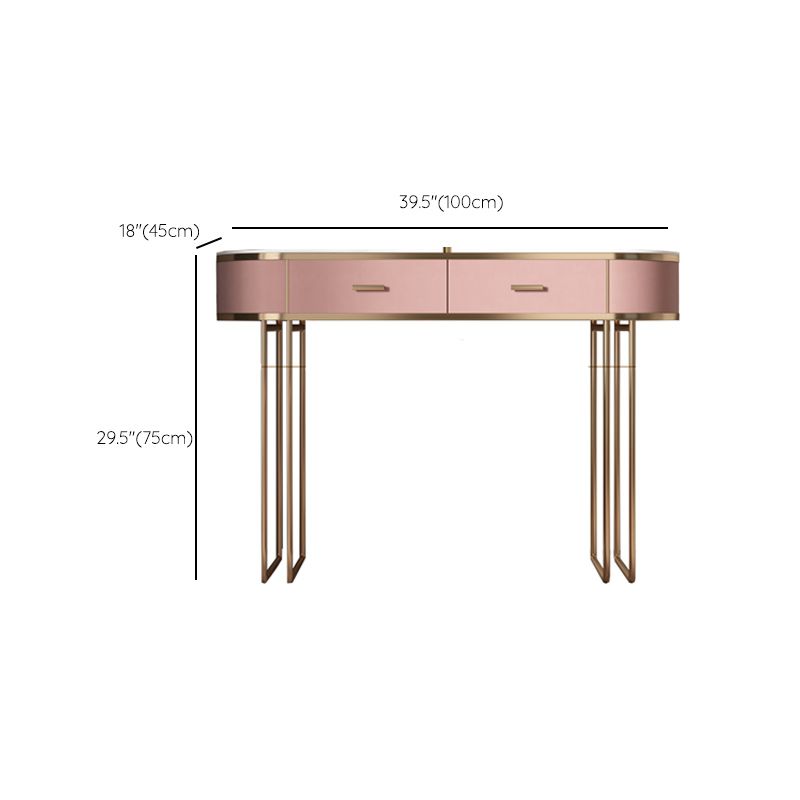 29.52 "Altura Top de pizarra rosa con tocador de maquillaje de cajones