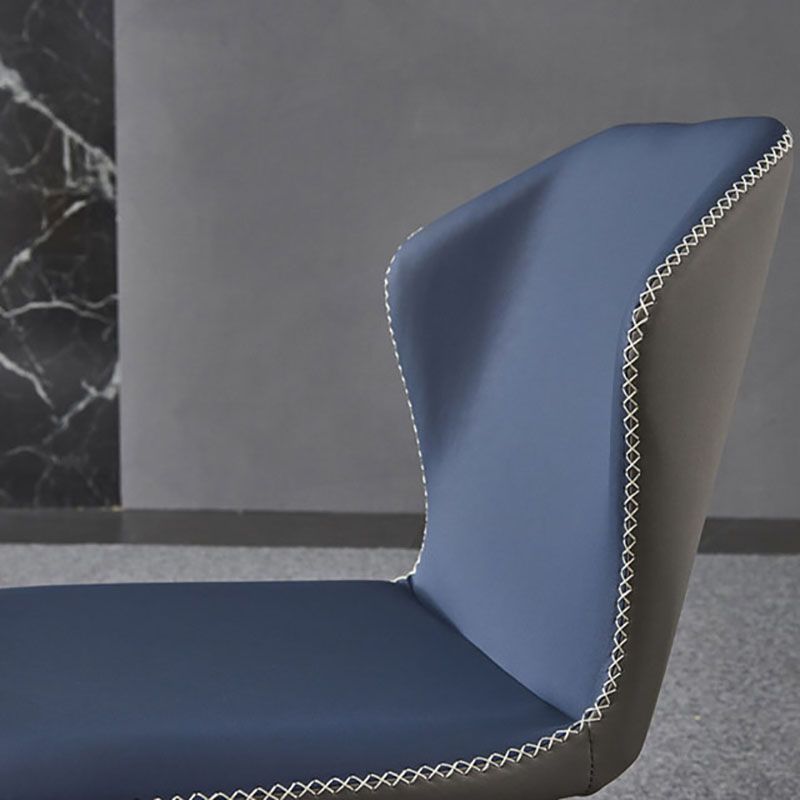 Contemporary Style Wingback Chair Armless Leather Dining Chairs for Home Clearhalo ' kitchen&dining_furn' 'Dining Chairs' 'Dining Tables & Seating' 'dining_chair' 'furn' 'furn_dining_chair' 'Furniture' 'furniture_dining_chair' 'Kitchen & Dining Furniture' 'kitchen' 1200x1200_27088f88-a3c2-4970-aa3c-b8fbf349b593