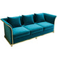 27.5" H Contemporary Blue Velvet Tuxedo Arm Sofa with Pillows Clearhalo 'furn' 'furn_sofas' 'Furniture' 'Living Room Furniture' 'Sofa' 'sofas' 1200x1200_270afa4d-8073-43c4-bbb6-2d3ac4670f6a