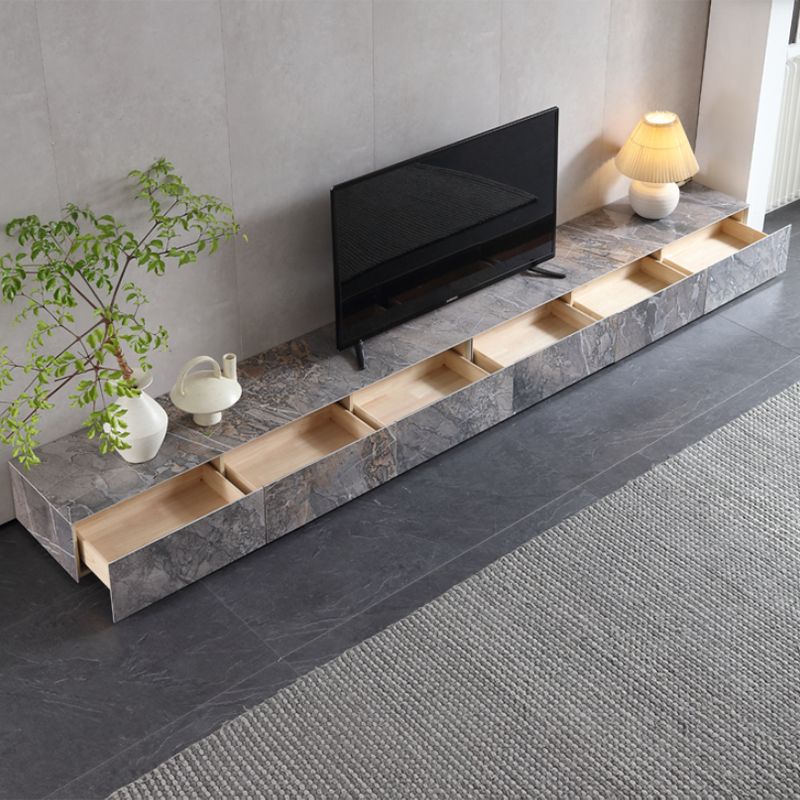 Brown Stone TV Stand Console Contemporary Media Console with Drawers Clearhalo 'furn' 'furn_tv_stands_entertainment_centers' 'Furniture' 'Living Room Furniture' 'TV Stands & Entertainment Centers' 'TV Stands & Media Storage Furniture' 'tv_stands_entertainment_centers' 1200x1200_270b0d88-34e7-4155-bfe1-9becbf0f4d6e