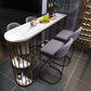 Modern White Sintered Stone Table Metal Base Table for Kitchen Living Room Clearhalo 'Bar Furniture' 'Bar Tables' 'bar_tables' 'furn' 'furn_bar_tables' 'Furniture' 'Kitchen & Dining Furniture' 1200x1200_270c17f4-e829-4258-bfab-40763085e271