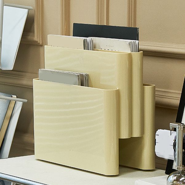 Contemporary Antique Finish Shelf Bookcase Plastic Book Shelf with Shelves