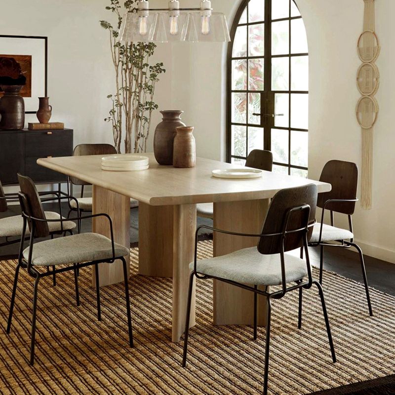 Mesa de comedor de estilo contemporáneo Mesa de cena de madera maciza para la casa de la cocina