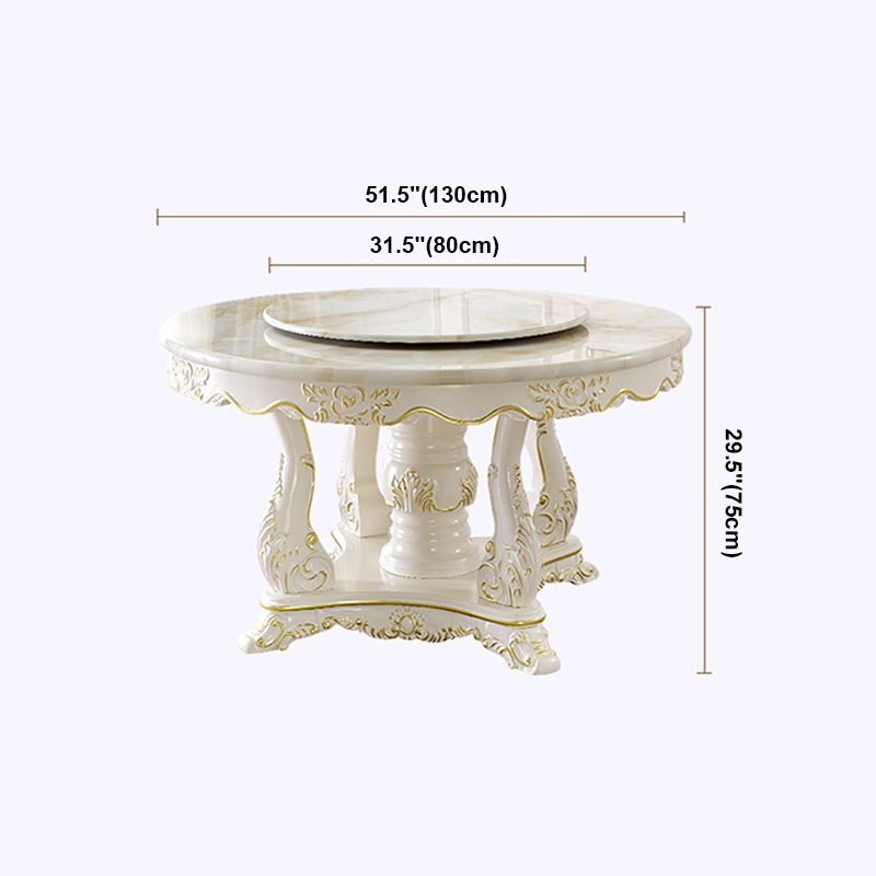 Victorian Style Round Dining Table Rubberwood Solid Wood Pedestal Table for Dining Room Clearhalo ' dining_table' 'Dining Tables & Seating' 'Dining Tables' 'furn' 'furn_dining_table' 'Furniture' 'furniture_dining_table' 'Kitchen & Dining Furniture' 'kitchen&dining_furn' 'kitchen' 'kitchen_dining_table' 1200x1200_270e1885-bd9d-455a-b847-86a6c11d7976