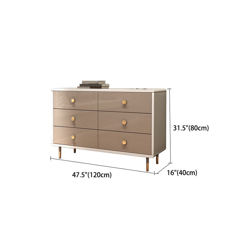 Commode double en bois pour chambre à coucher, commode de rangement blanche et grise avec tiroirs