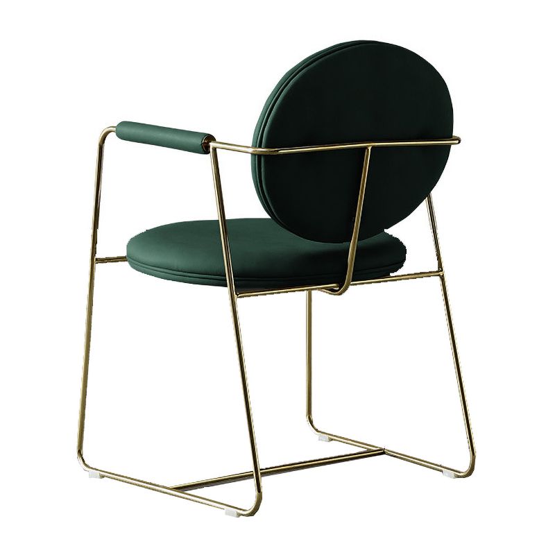 Nordic Cushioned Dining Chair 33"H King Louis Back Side Chair with Metal Base for Restaurant Clearhalo ' kitchen&dining_furn' 'Dining Chairs' 'Dining Tables & Seating' 'dining_chair' 'furn' 'furn_dining_chair' 'Furniture' 'furniture_dining_chair' 'Kitchen & Dining Furniture' 'kitchen' 1200x1200_270f421d-ef30-4a5f-a509-2dd24a0c9541