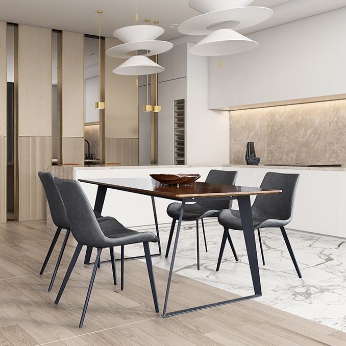 Industrial Brown Rectangle Shape Table Wood Standard Dining Table for Kitchen Clearhalo ' dining_table' 'Dining Tables & Seating' 'Dining Tables' 'furn' 'furn_dining_table' 'Furniture' 'furniture_dining_table' 'Kitchen & Dining Furniture' 'kitchen&dining_furn' 'kitchen' 'kitchen_dining_table' 1200x1200_2711a1c1-0ffc-475b-9568-b64c9f796eb8